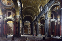212/pannini, giovanni paolo - rome - the interior of st peter's